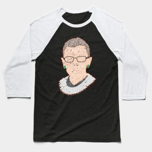 Notorious Ruth Bader Ginsberg Minimalist Portrait Circle Design Baseball T-Shirt